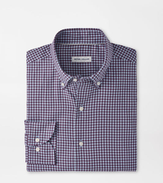 Peter Millar Liam Crown Soft Twill Sport Shirt in Grapeseed
