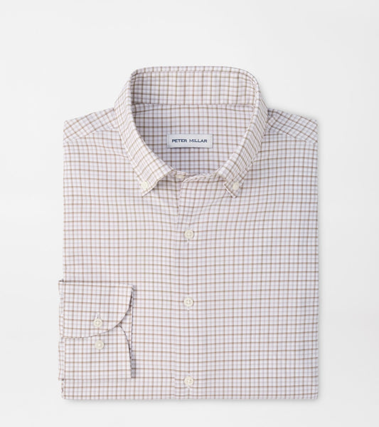 Peter Millar Axel Performance Twill Sport Shirt in Sawgrass