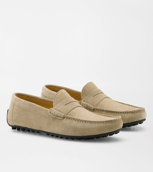 Peter Millar Suffolk Suede Driver in Driftwood