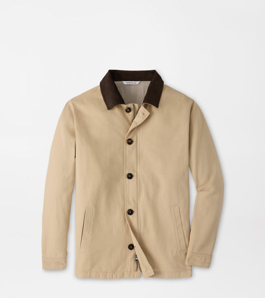 Peter Millar Chatham Cotton Cashmere Coat in Sand