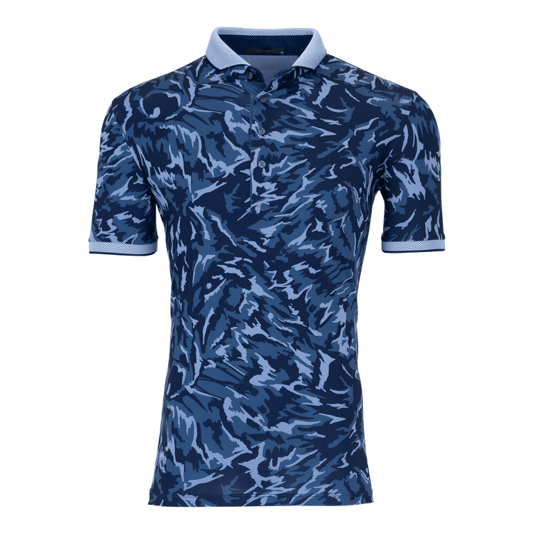 Greyson Midas Wolf Camo Polo in Fjord