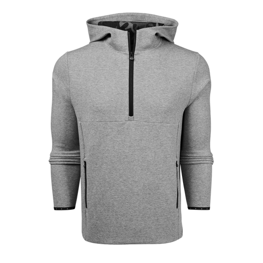 Greyson Calgary Quarter Zip Hoodie in Medium Grey