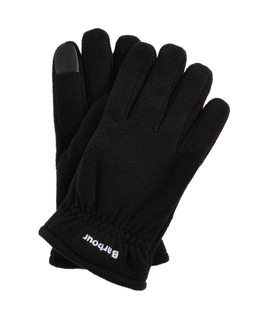 Barbour Mens Coalford Fleece Gloves in Black