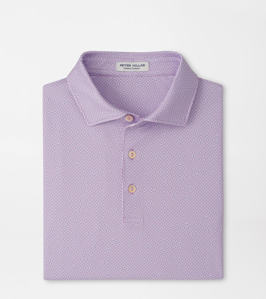 Peter Millar Ashgrove Performance Jersey Polo in Purple Iris