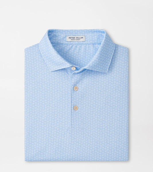 Peter Millar Nautilus Performance Jersey Polo in Stream Blue