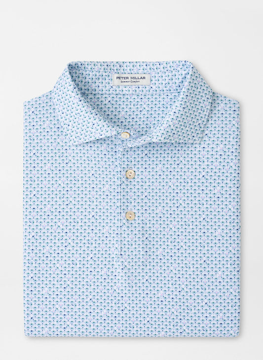 Peter Millar Flock Performance Jersey Polo in White