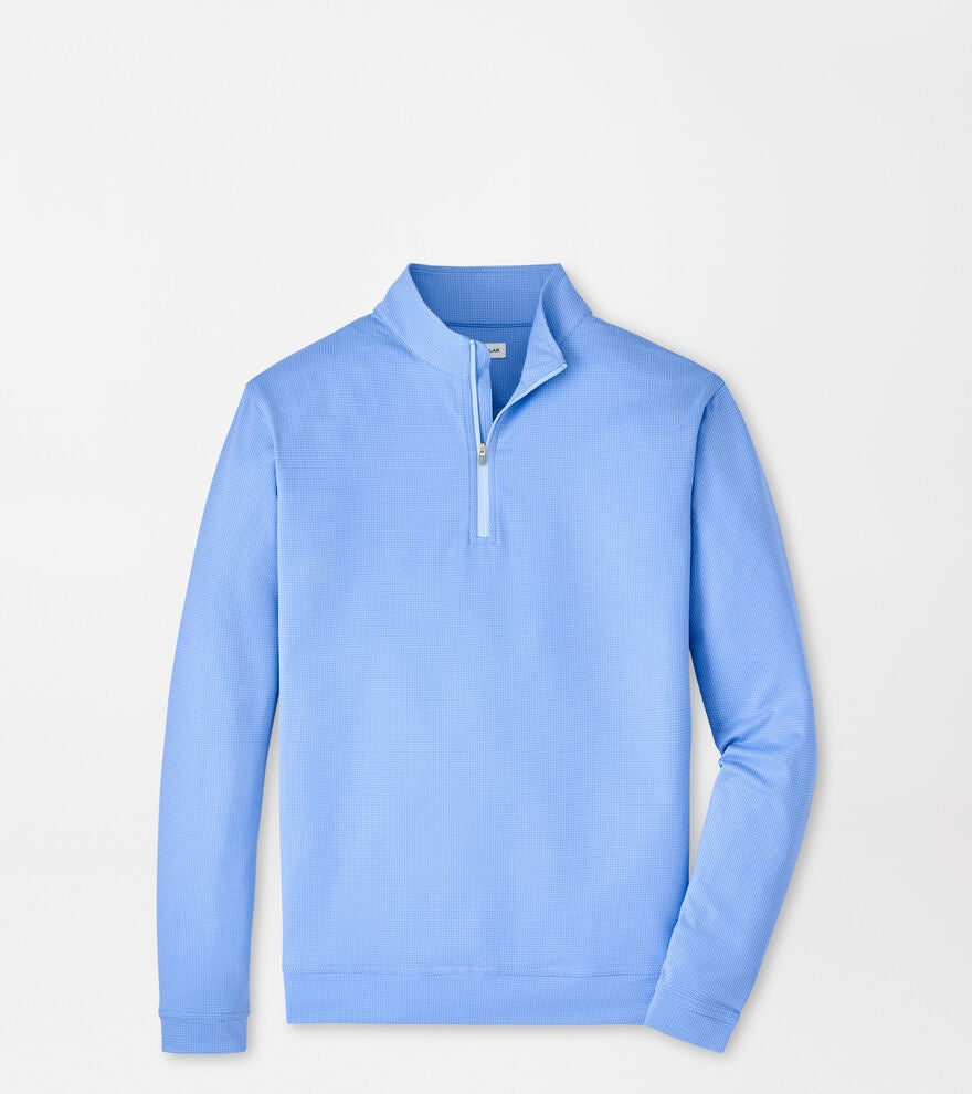 Peter Millar Perth Basketweave Performance Quarter-Zip in Cottage Blue