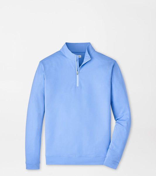 Peter Millar Perth Basketweave Performance Quarter-Zip in Cottage Blue