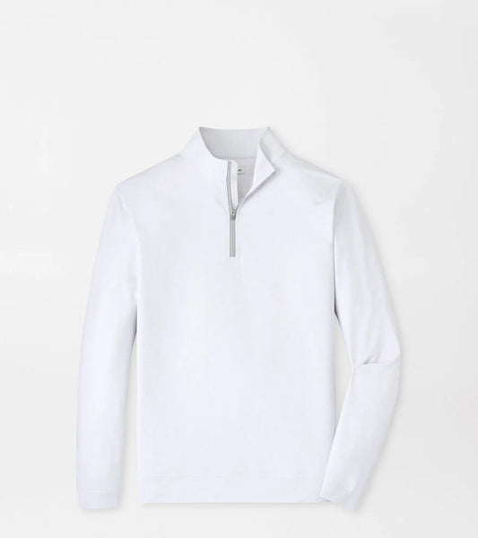 Peter Millar Perth Basketweave Performance Quarter-Zip in White