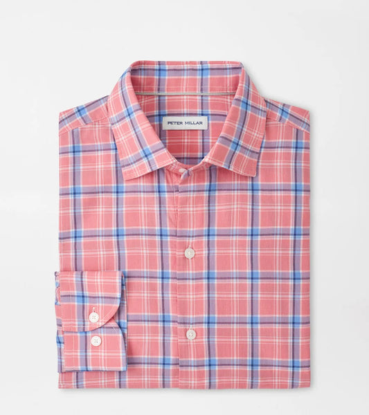Peter Millar Triton Cotton Lyocell Sport Shirt in Venetian Pink