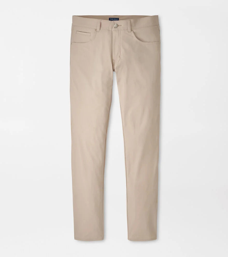 Peter Millar Bingham Performance Five-Pocket Pant in Khaki