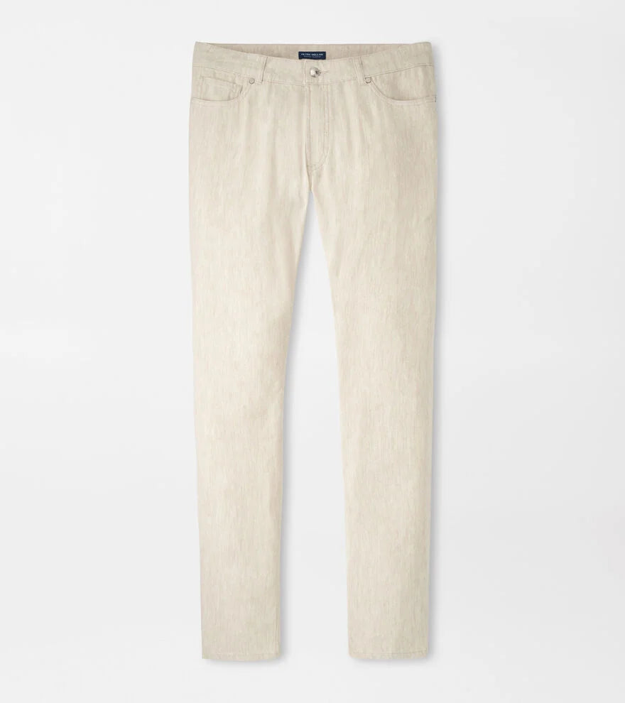Peter Millar Hampton Twill Five Pocket Pant in Truffle
