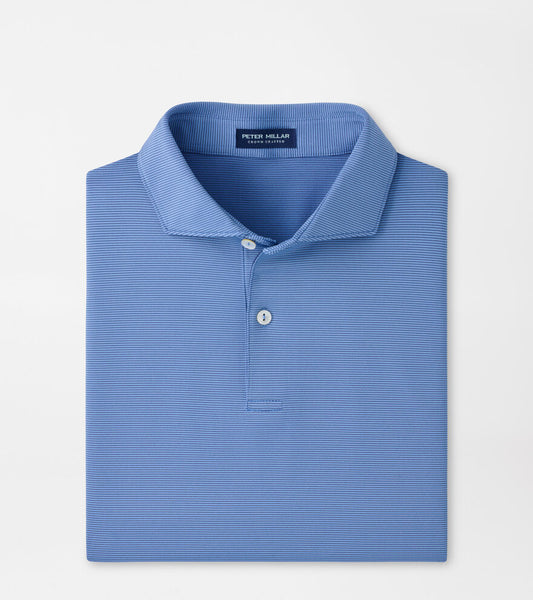 Peter Millar Treble Performance Jersey Polo in Dusk Blue