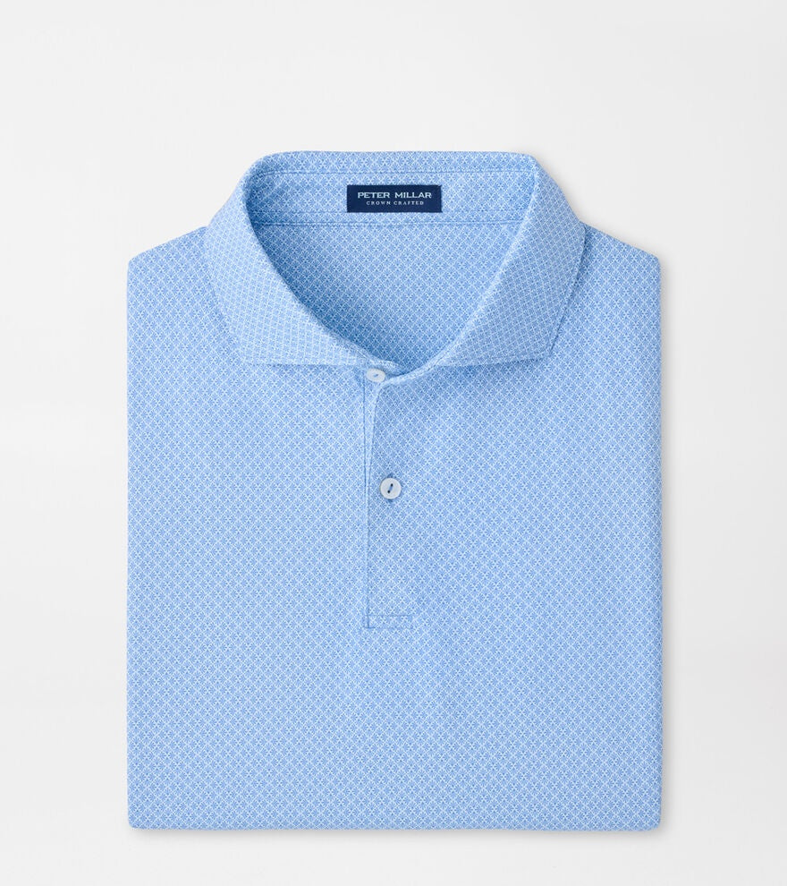 Peter Millar Granada Performance Jersey Polo in Dusk Blue