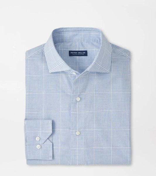Peter Millar Urbino Italian Poplin Sport Shirt In Iris Mist