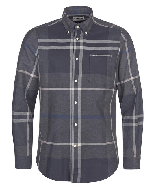 Barbour Mens Dunoon Tailored Fit Sportshirt in Graphite