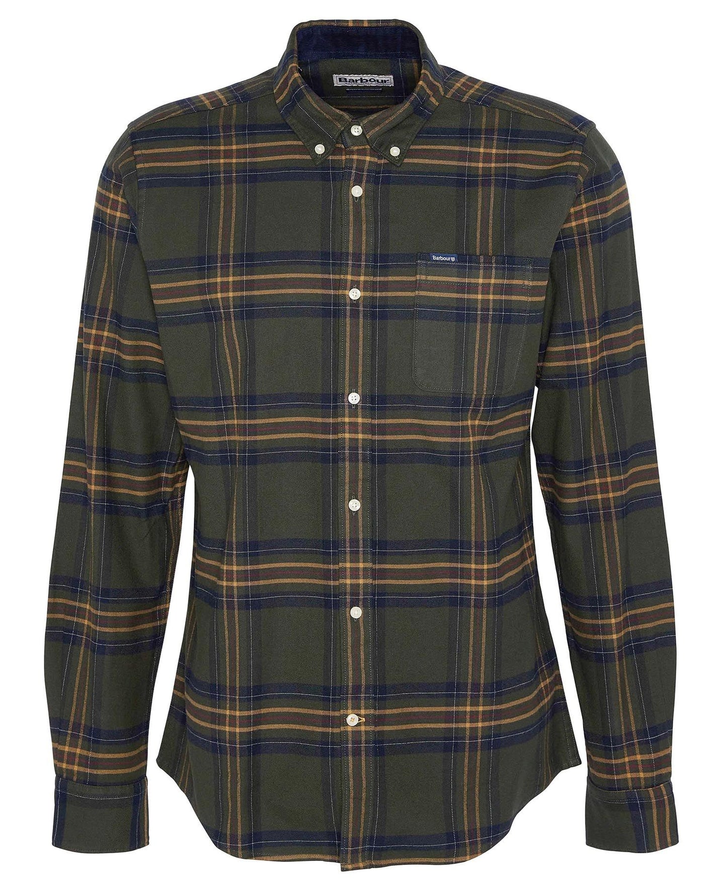 Barbour Mens Tailored Fit Sportshirt in Olive
