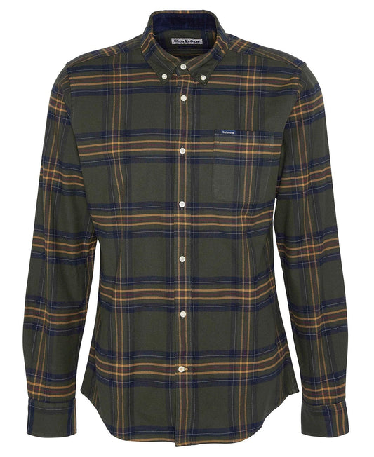 Barbour Mens Tailored Fit Sportshirt in Olive