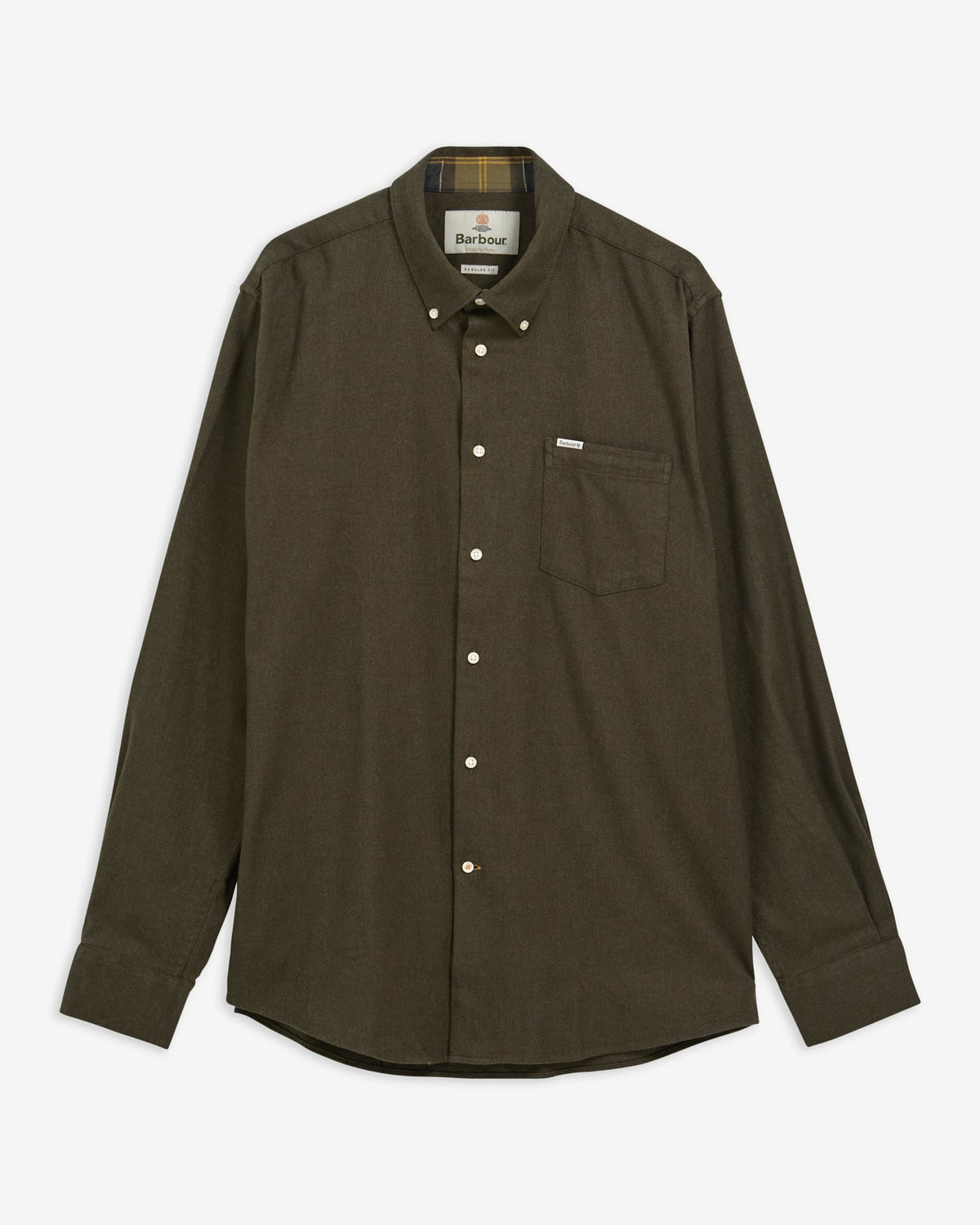 Barbour Mens Sparrowhill Regular Fit Sportshirt in Olive