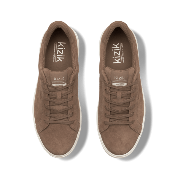 Kizik Vegas 2 Slip in Sneaker in Tan Suede
