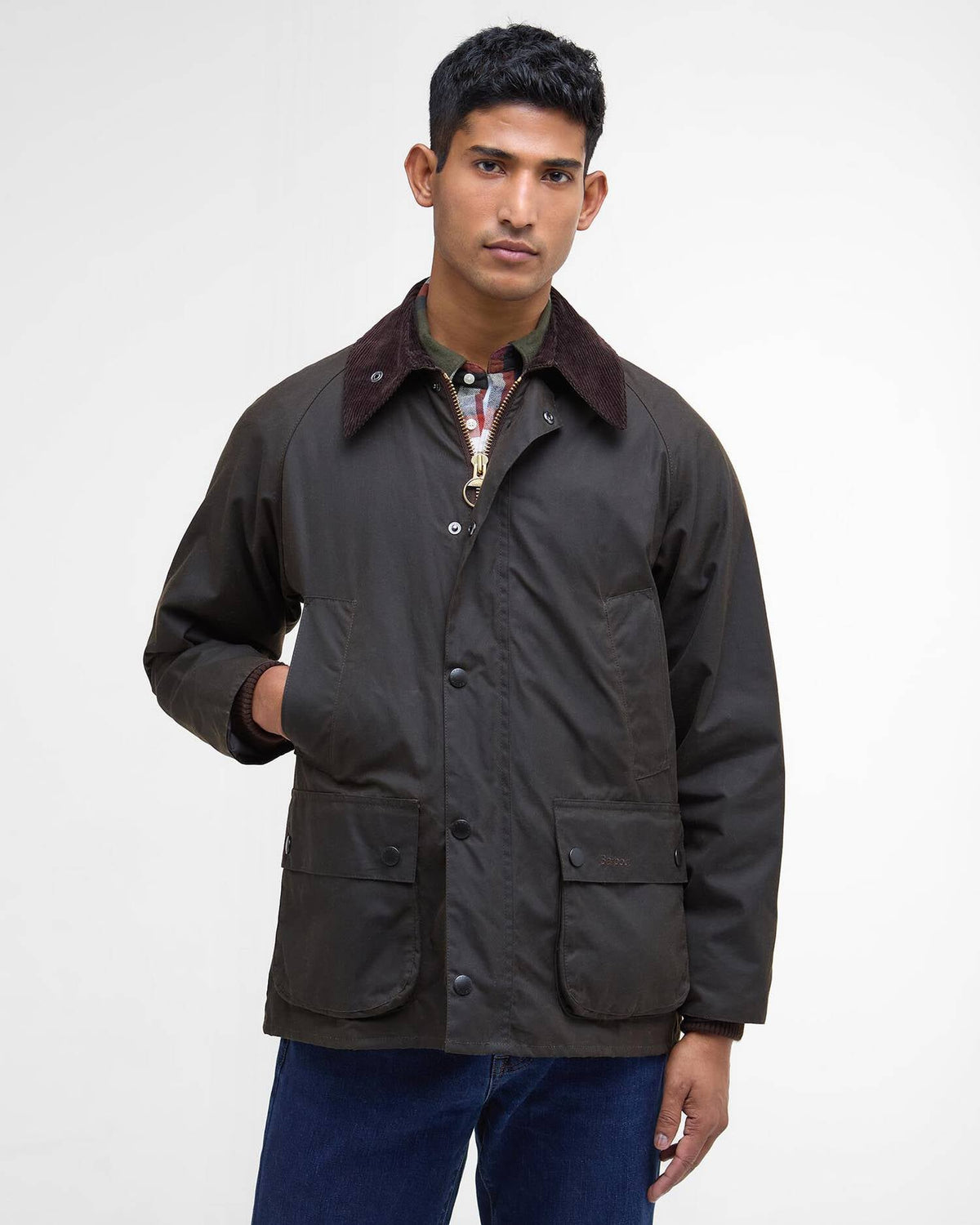 Barbour Mens Classic Bedale Wax Jacket in Olive