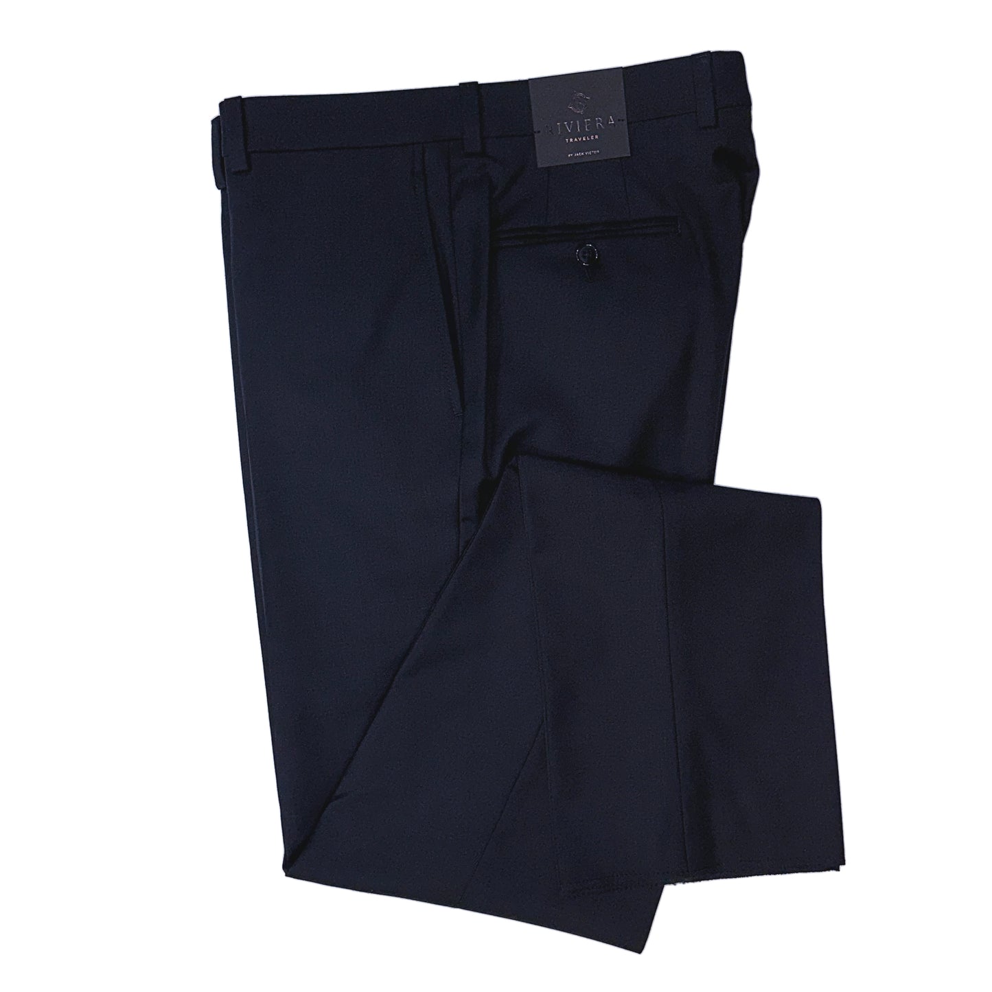 Riviera by Jack Victor- Traveler Dress Pant in Navy-Big Sizes