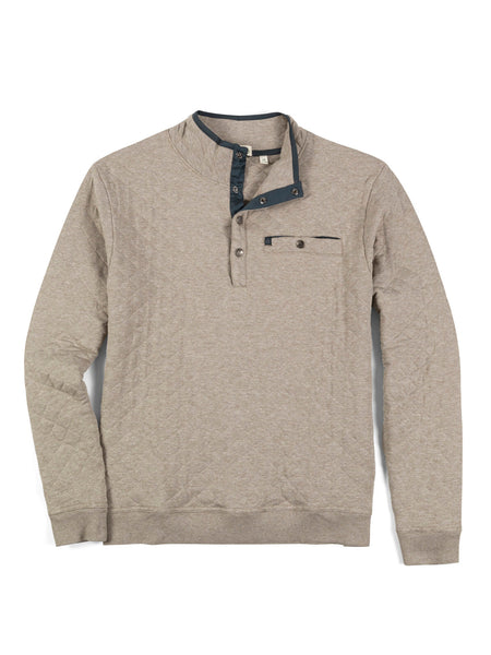 TASC Mens Newport Quilted Pullover in Grey Oak