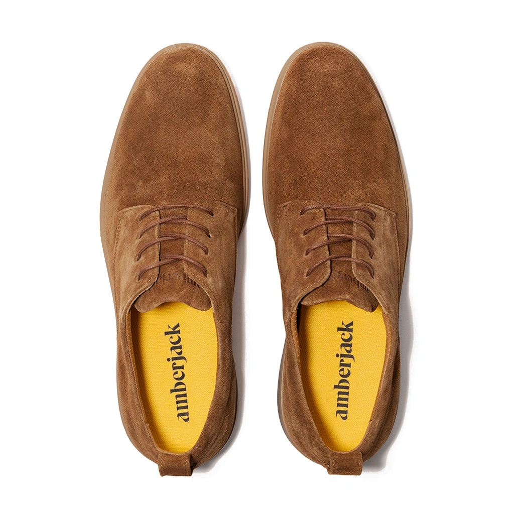 Amberjack The Original Italian Suede Dress Shoe in Grizzly