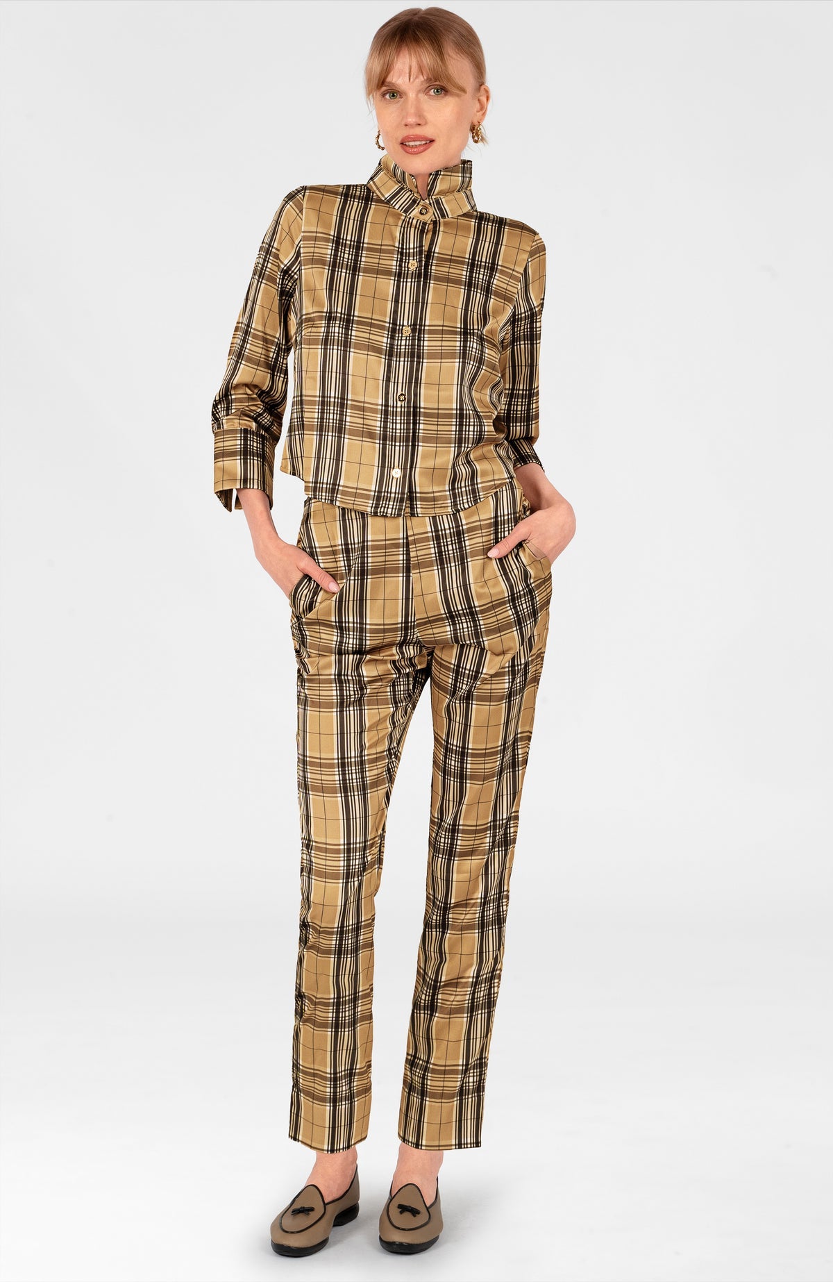 Womens Gretchen Scott Saville Pant in Belgravia Plaid