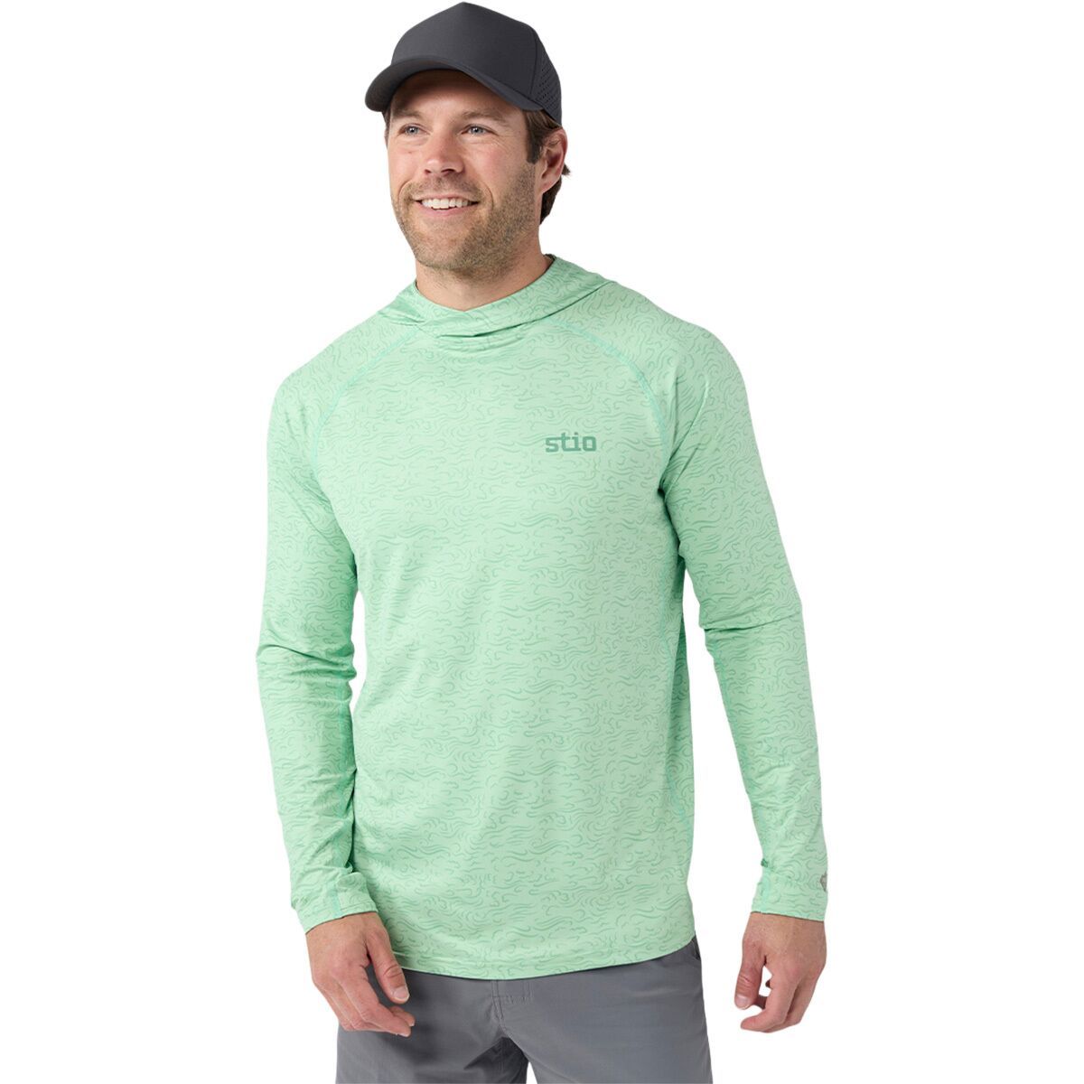 Stio Mens Hylas Hooded Pullover in Picnic Clouds
