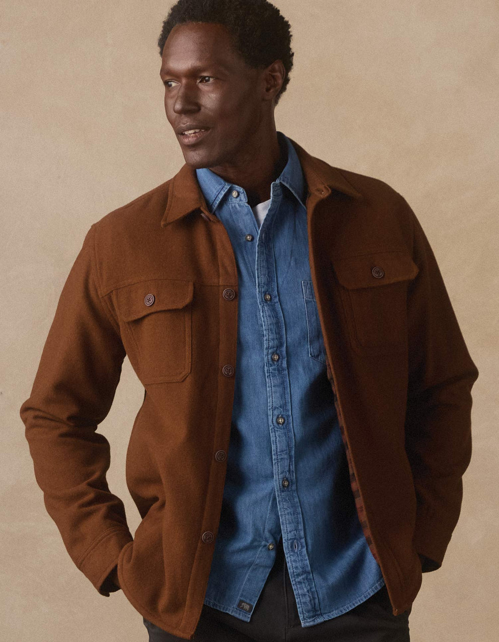 The Normal Brand Brightside Workwear Jacket in Russet