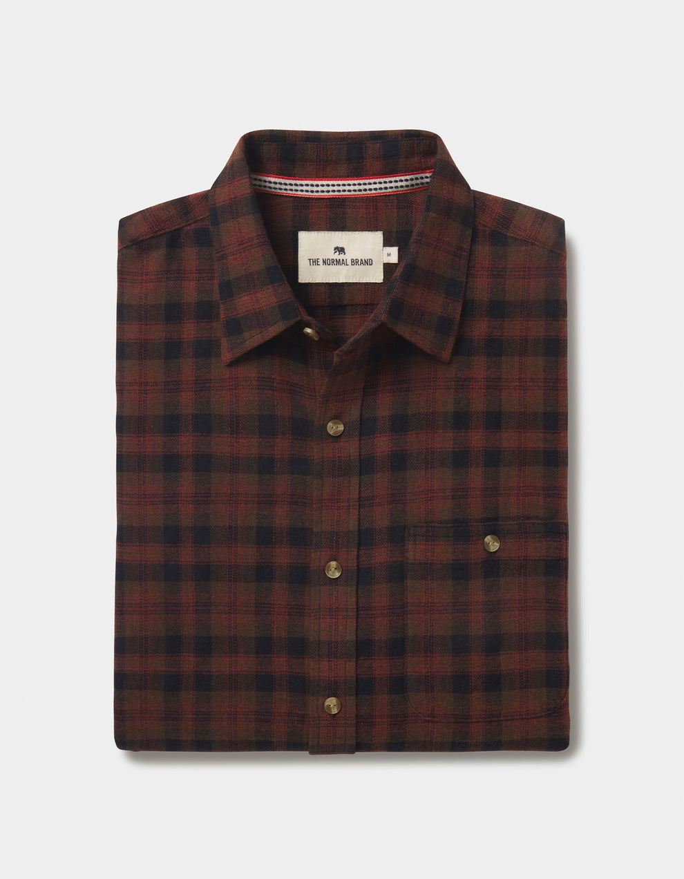 The Normal Brand Hudson Double Brushed Flannel in Cocoa Plaid