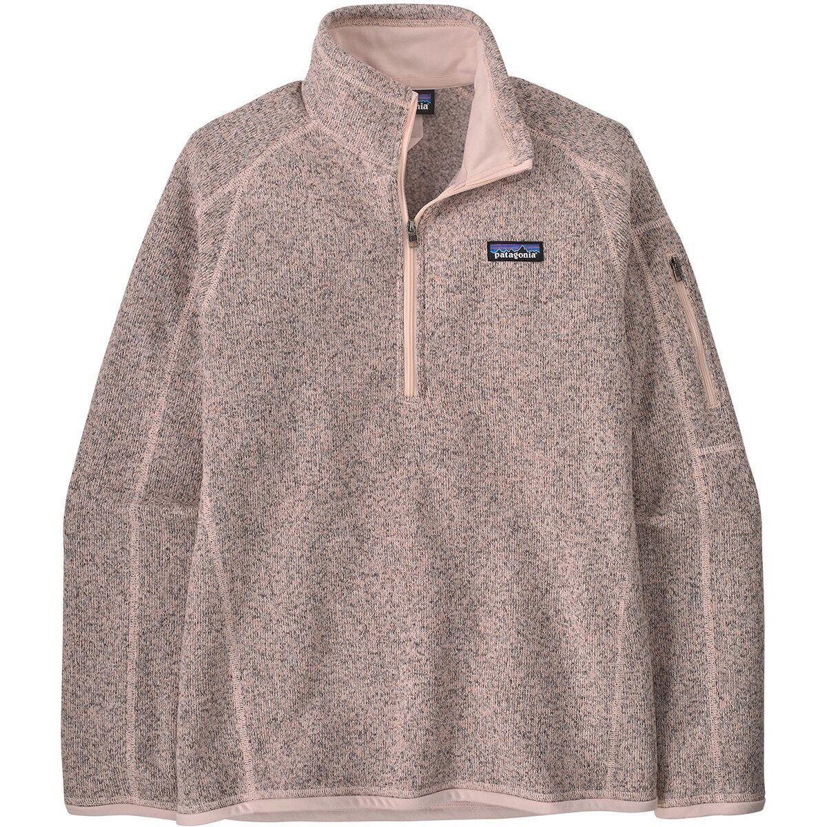 Womens Patagonia Better Sweater Quarter Zip in Pink Frost