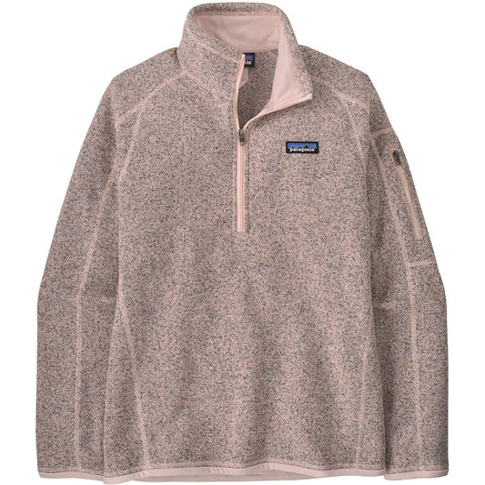 Womens Patagonia Better Sweater Quarter Zip in Pink Frost