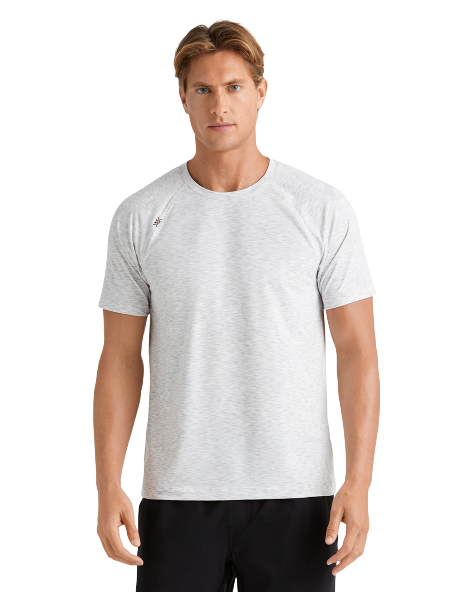 Rhone Reign Short Sleeve Gray Space Dye / S