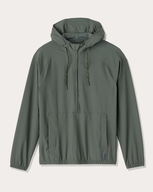 Mens Rhone Pursuit Trail Anorak in Olive Shadow