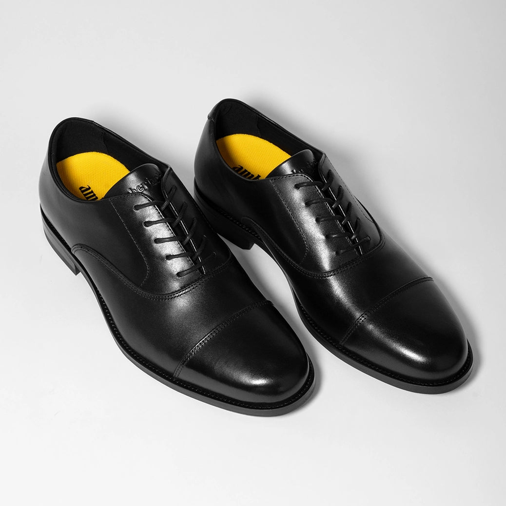 Amberjack Regent Full Grain Leather Dress Shoe in Obsidian