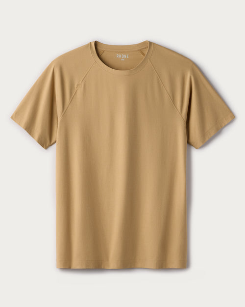 Rhone Mens Reign Short Sleeve Shirt in Cafe