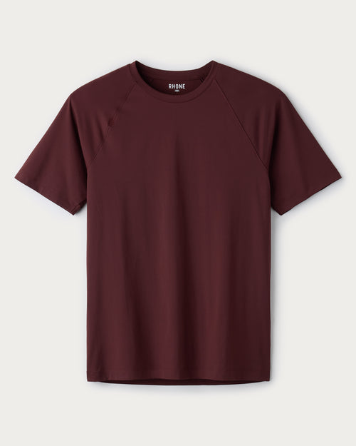 Rhone Mens Reign Short Sleeve Shirt in Cherry Bark