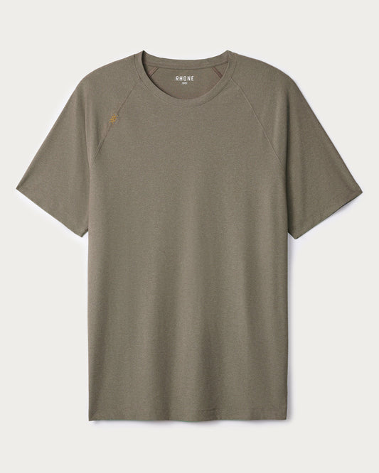 Rhone Mens Reign Short Sleeve Shirt in Turtle Green