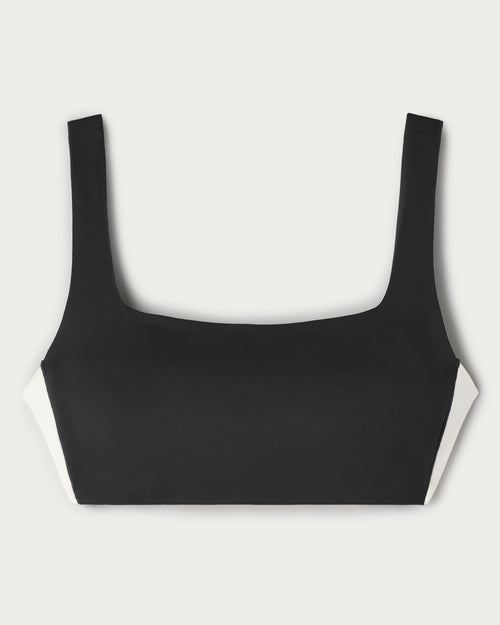 Womens Rhone Reviveform Color Block Bra in Black/White