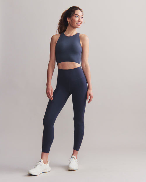 Womens Rhone Revive 7/8 Leggings in Navy