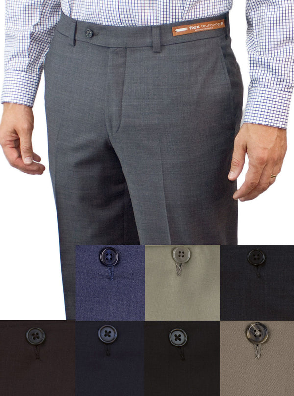 Riviera by Jack Victor- Traveler Dress Pant in Charcoal
