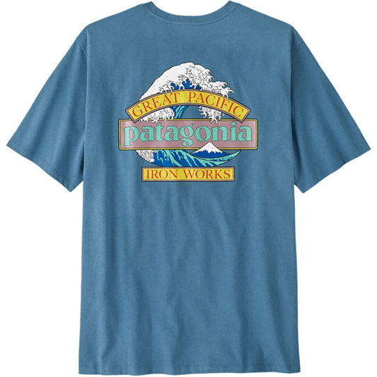 Patagonia Mens Great Waves Responsibili-Tee in Shore Blue
