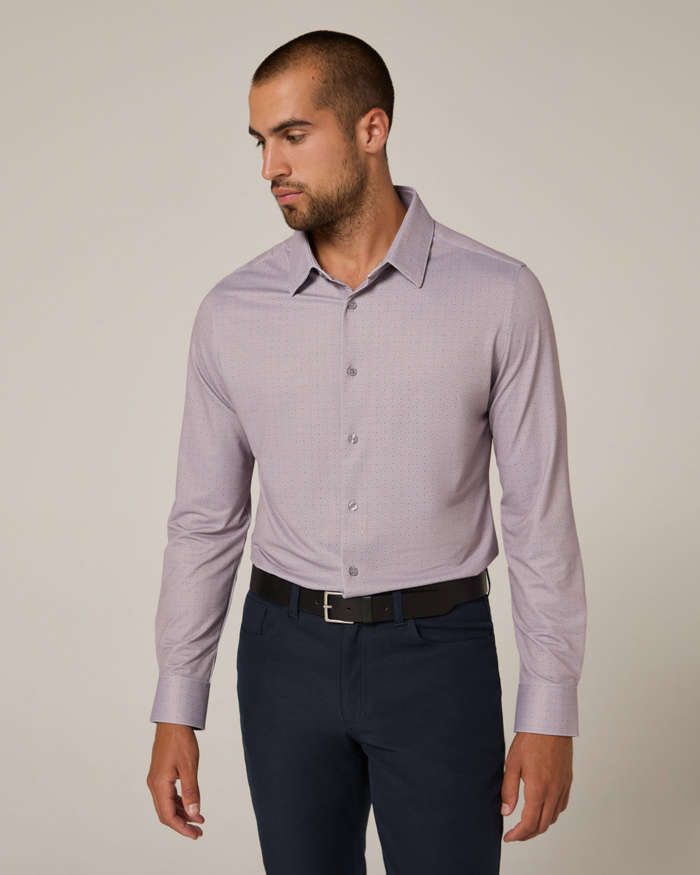 7 Diamonds Granger Long Sleeve Sportshirt in Dusty Rose