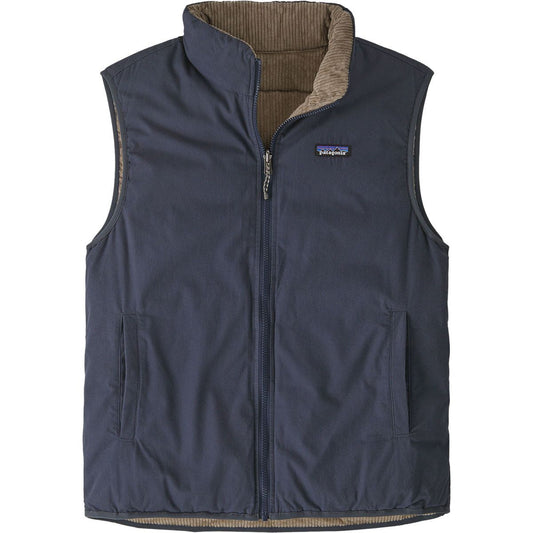 Patagonia Mens Reversible Cotton Down Vest in Smoulder Blue