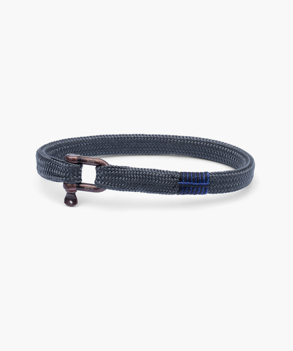 Pig & Hen Vicious Vik Bracelet in Slate Grey/Bronze