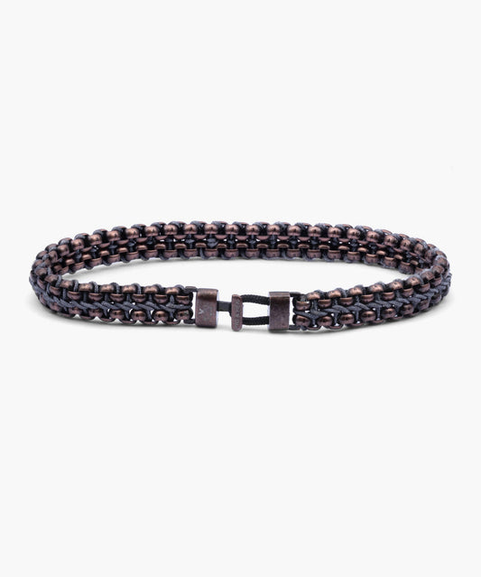 Pig and Hen Catena Venetian Chain Bracelet in Grey/Bronze
