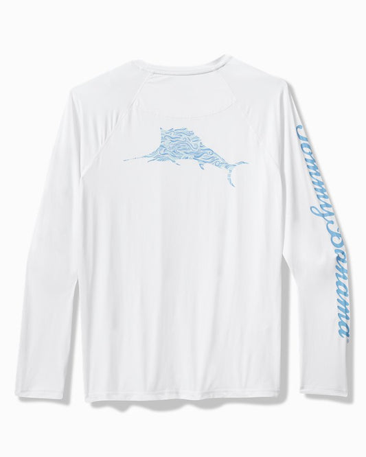 Tommy Bahama Chill Time Surf Islandzone LS Tee in White