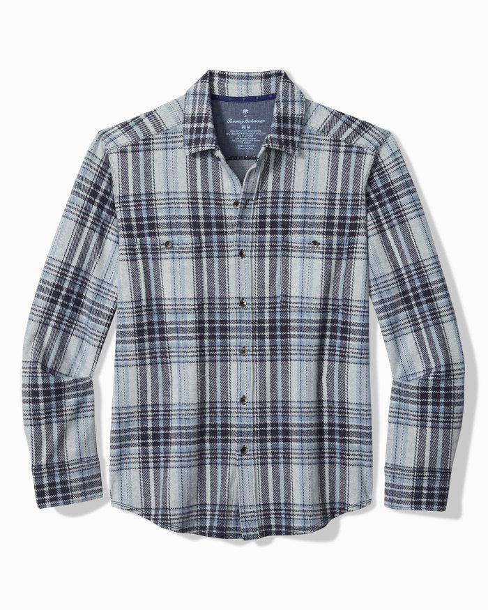 Tommy Bahama Fireside Santa Fe Stretch Flannel Shirt in White Rain